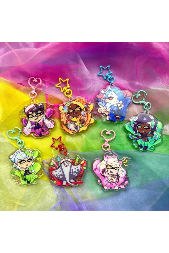 Splatoon Different Double - sided Epoxy Keychain (1 keychain)
