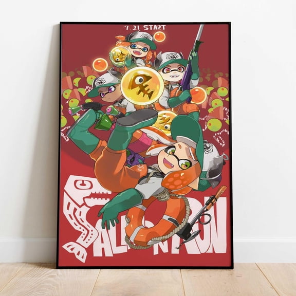 Splatoon Game Splatlands Wall Art Rolled Print 5, Unframed Canvas