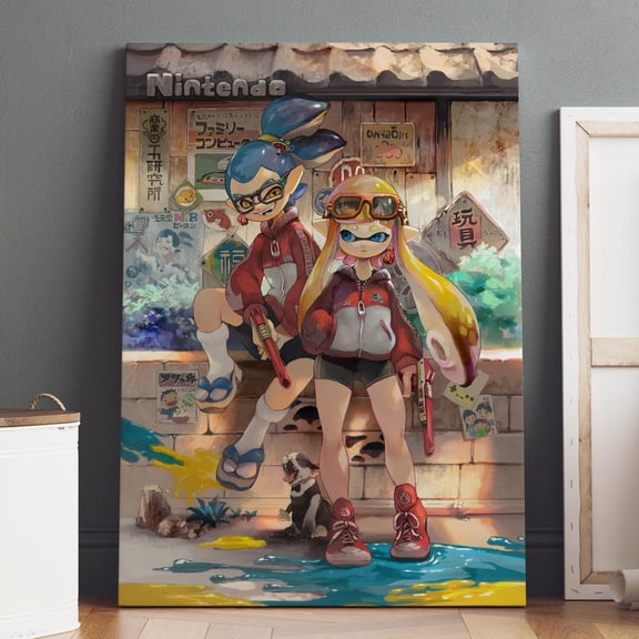 Splatoon Inkling Game Art Decor V2, Unframed Canvas