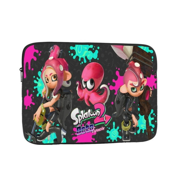 Splatoon Laptop Sleeve Case Computer Bag, 15 inch Shockproof Protective Traveling Computer Cover, Portable Laptop Carrying Bag Compatible