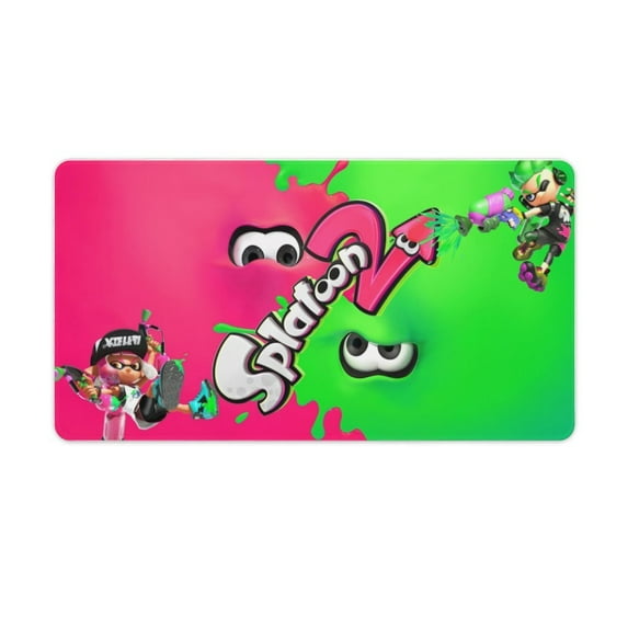 Splatoon Large Gaming Mouse Pad for Desk, Big Mouse Pad Gaming Desk Mat, Mousepad Desk Pad with Non-Slip Base And Stitched Edges, Keyboard Mouse Mat for Home Office Work