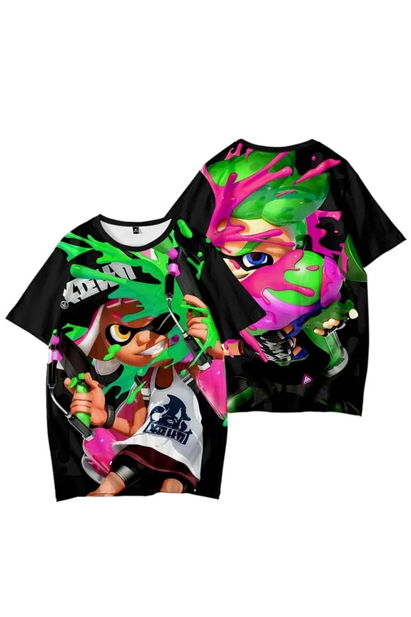 Splatoon Merch T-Shirt Summer Streetwear Unisex Harajuku Fashion 3D Tshirt Shirt Short Sleeve