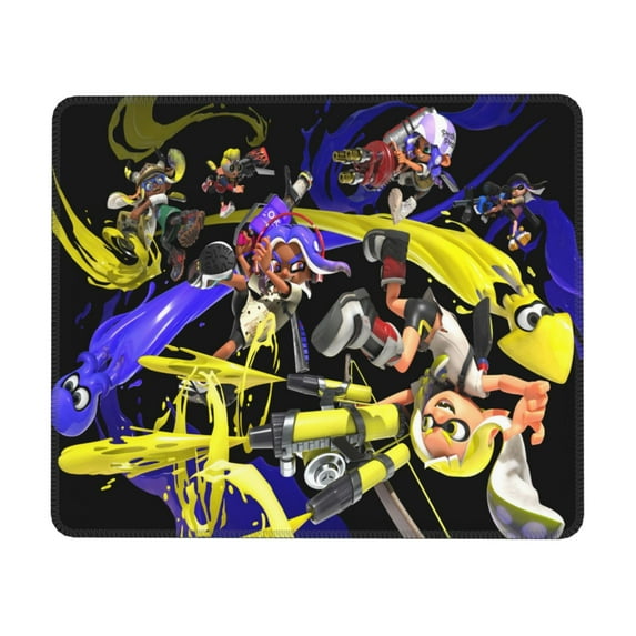 Splatoon Mouse Pad, Non-Slip Rubber Base Desktop Protection Mat Mouse Pads for Desk, Computers, Laptop, Office 7 x 8.6 in