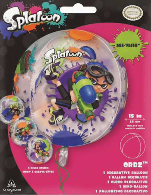 Splatoon Balloons Splatoon ORBZ 15” Round Foil Balloon – 4-Sided Nintendo Party ...