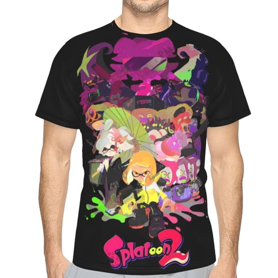 Splatoon Shirt 3d Printed T Shirt Crewneck Short Sleeve Top Tees For Mens