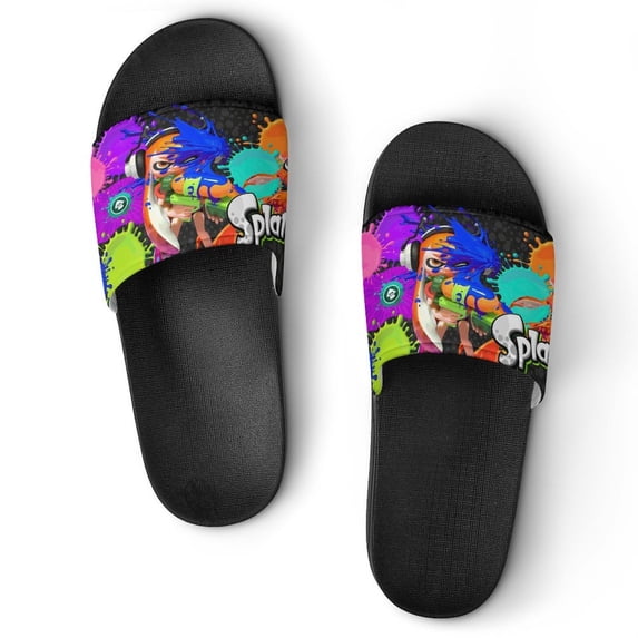 Splatoon Shower Slippers for Women & Men Non-Slip House Shoes Slide Sandals for Bathroom Home Beach Travel Dorm