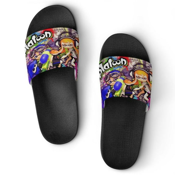Splatoon Shower Slippers for Women & Men Non-Slip House Shoes Slide Sandals for Bathroom Home Beach Travel Dorm
