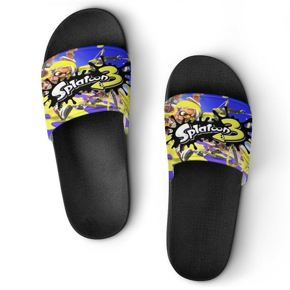 Splatoon Shower Slippers for Women & Men Non-Slip House Shoes Slide Sandals for Bathroom Home Beach Travel Dorm