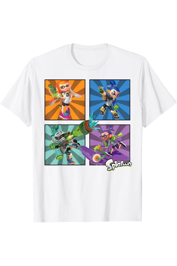 Splatoon T-shirt Splatoon Four Character Box Up T-Shirt
