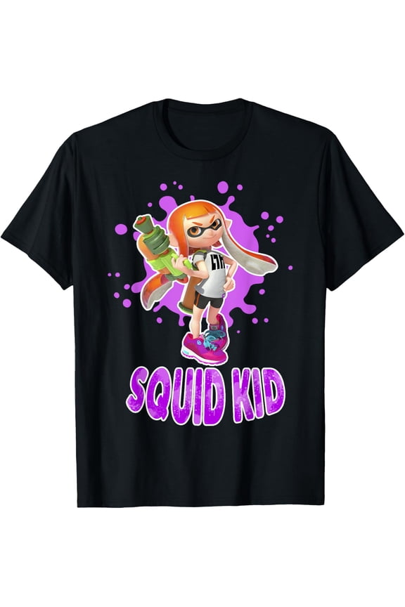Splatoon T-shirt Squid Kid Pink Splat Graphic T-Shirt