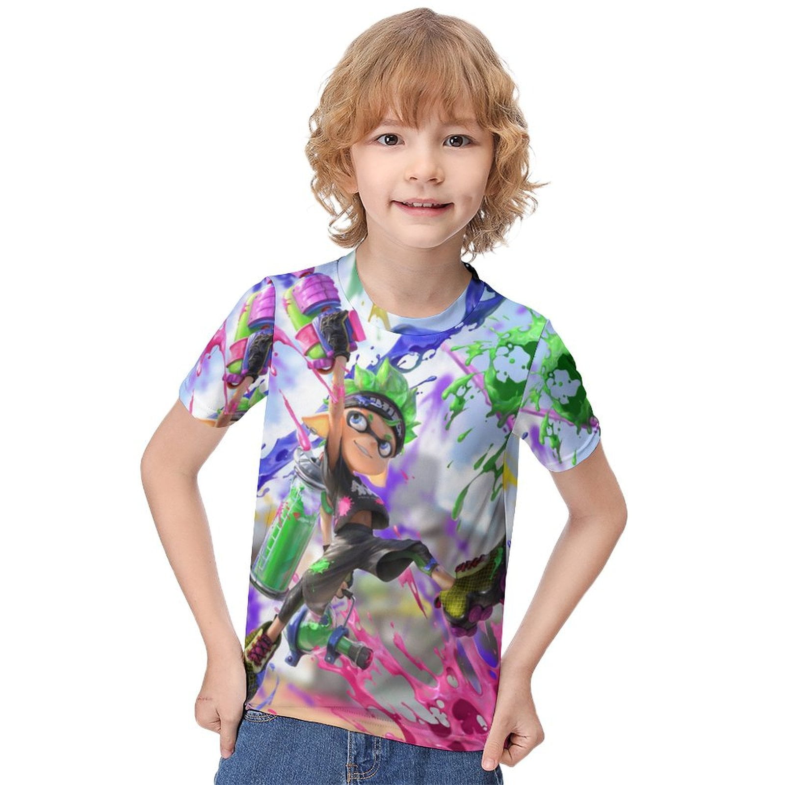 Splatoon T-shirts for Teen Boys Girls Tee Shirts Soft Summer Tops ...