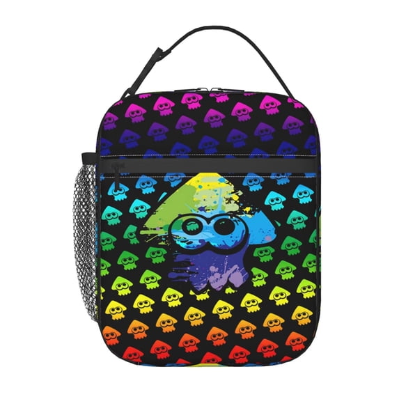 Splatoon lunch bag Reusable Lunch Tote Bag Zipper Closure Insulated Thermal Cooler Container Bag for Man Women Work Picnic Travel Beach Fishing