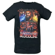 Splatter Acknowledge the Bloodline Roman Reigns Jimmy Jey Uso Black T-shirt