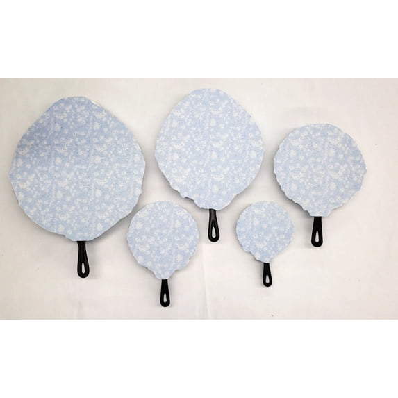 Splatter Cast Iron Pan Covers (Set of 5) by Penny's Needful Things (Light Blue)