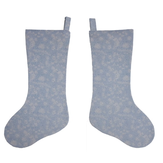 Splatter Christmas Stocking by Penny's Needful Things (Light Blue) (Two Stocking)