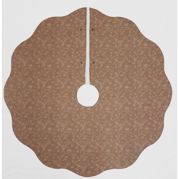 Splatter Christmas Tree Skirt By Penny's Needful Things (Chocolate Brown) (Scalloped)