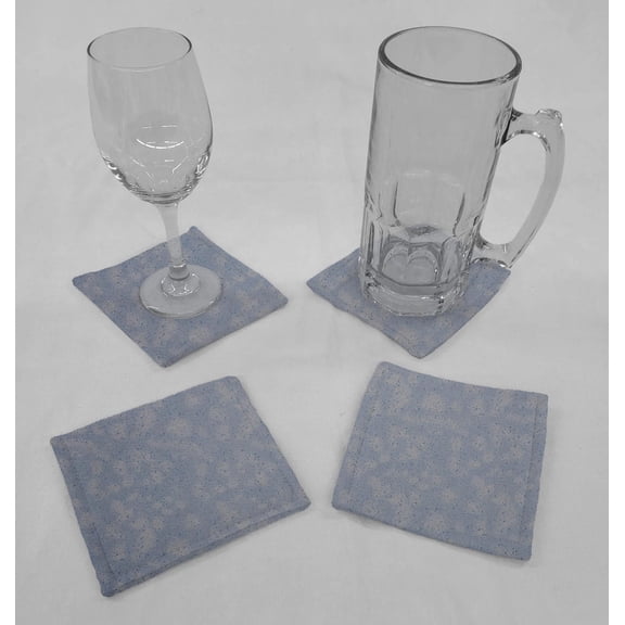 Splatter Cloth Coasters by Penny's Needful Things (Set of 4) Light Blue