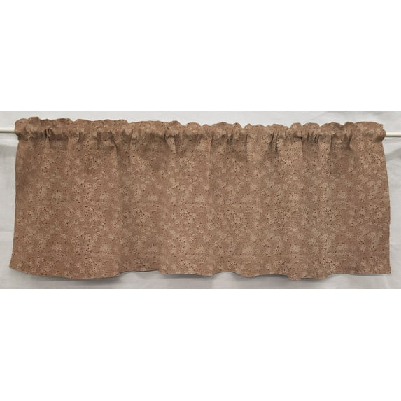 Splatter Curtain Panels by Penny's Needful Things (Set of 2) 24 Inch Long UNLINED (Chocolate Brown)