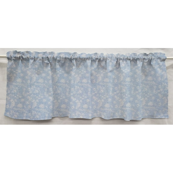 Splatter Curtain Panels by Penny's Needful Things (Set of 2) 36 Inch Long UNLINED (Light Blue)