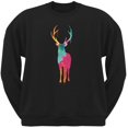 thumbnail image 1 of Splatter Deer Black Adult Crew Neck Sweatshirt, 1 of 1