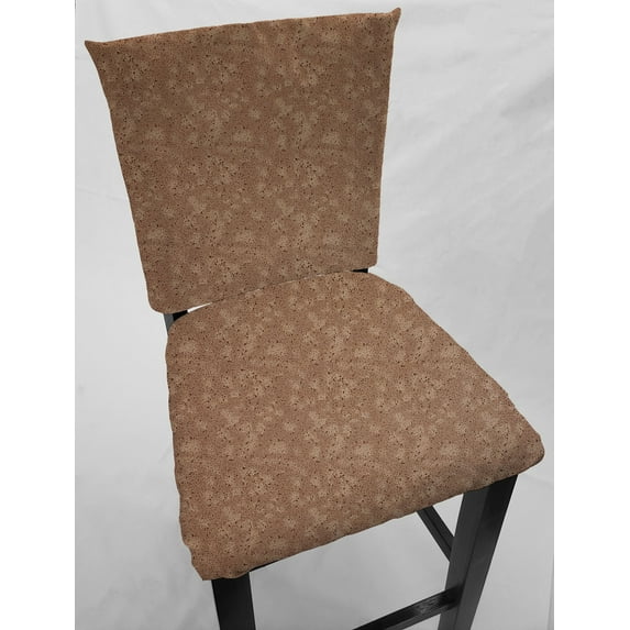 Splatter Dining Room Chair Back Covers or Seat Covers by Penny's Needful Things (Both Chair Back & Seat Cover) (18 W x 15 H CHAIR BACK) (Chocolate Brown)