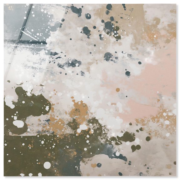 Splatter Effect I Acrylic Print Abstract Wall Art by Art Remedy, Ready to Hang, 40 x 40