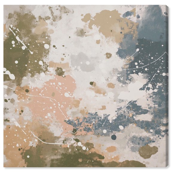 Splatter Effect II Canvas Print Abstract Wall Art by Art Remedy, Gallery Wrapped, 12 x 12