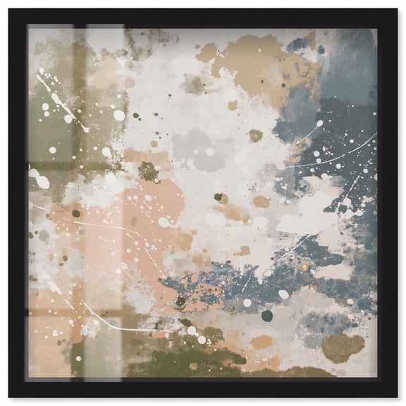 Splatter Effect II Shadowbox Print Abstract Wall Art by Art Remedy, Black Frame, 12 x 12