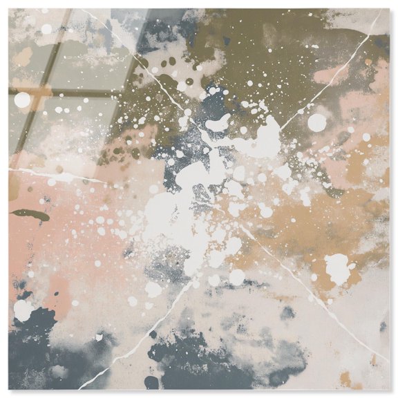 Splatter Effect III Acrylic Print Abstract Wall Art by Art Remedy, Ready to Hang, 30 x 30