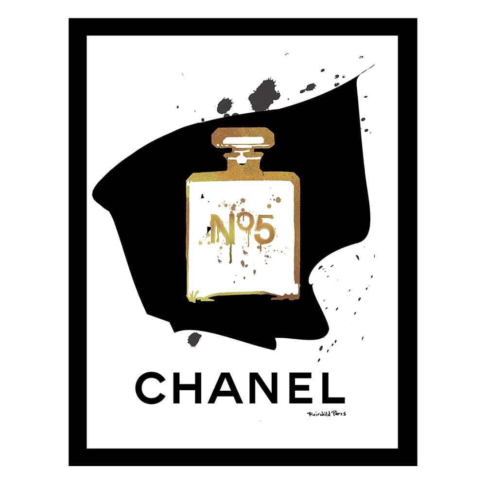 Splatter Fashion Glam Perfume Bottle - Framed Print