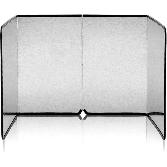 39.37x16.14 inch Galvanized Splatter Guard, Foldable 4 Sided Protector with Power Cord Notch for Glass Grinding Machine Stained Glass Supplies