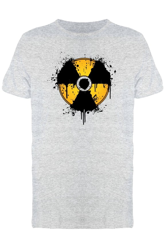 Splatter Ink Radioactive Symbol T-Shirt Men -Image by Shutterstock, Male Large