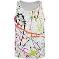 thumbnail image 1 of Splatter Paint White All Over Adult Tank Top - Medium, 1 of 2