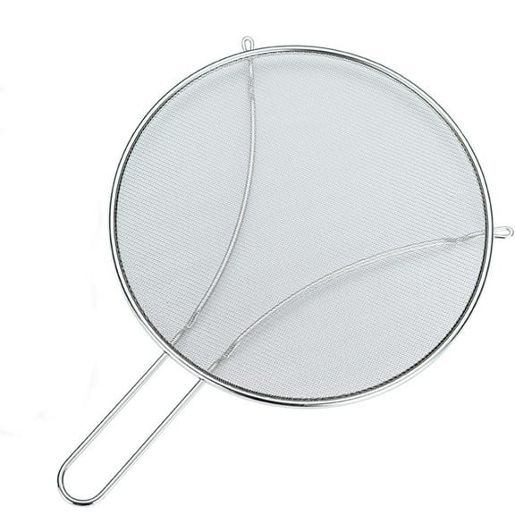 Splatter Screen,Casewin 13" Grease Splatter Screen for Frying Pan,Extra Fine Mesh Weave Stops 99% of Hot Oil Splash Guard Cooking and Grill Pan Scrapers - Heavy Duty Grease Guard for Cooking & Frying