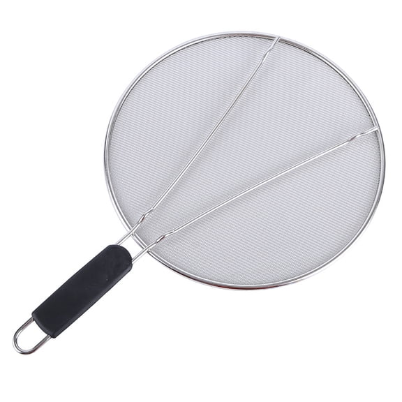 Splatter Screen for Frying Pan - 11.5 Inch Stainless Steel Grease Splatter Guard - Cover Oil Splash when Sizzling Bacon, Cooking Fried Chicken or Popcorn