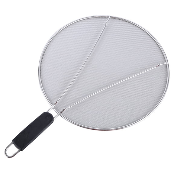 Splatter Screen for Frying Pan - 13 Inch Stainless Steel Grease Splatter Guard - Cover Oil Splash when Sizzling Bacon, Cooking Fried Chicken or Popcorn