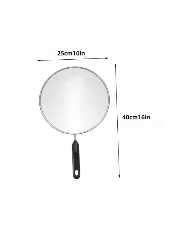 Splatter Screen, Kitchen Essential, Metal Ring and Mesh Design, Protects Hands from Greasy Messes, 1 Pack