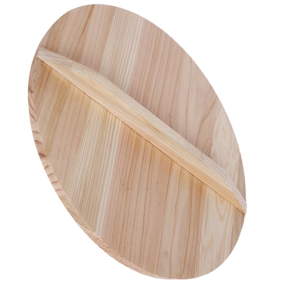 GOOHOCHY Wooden Wok Lid for Home Use Khaki Synthetic Material 22cm