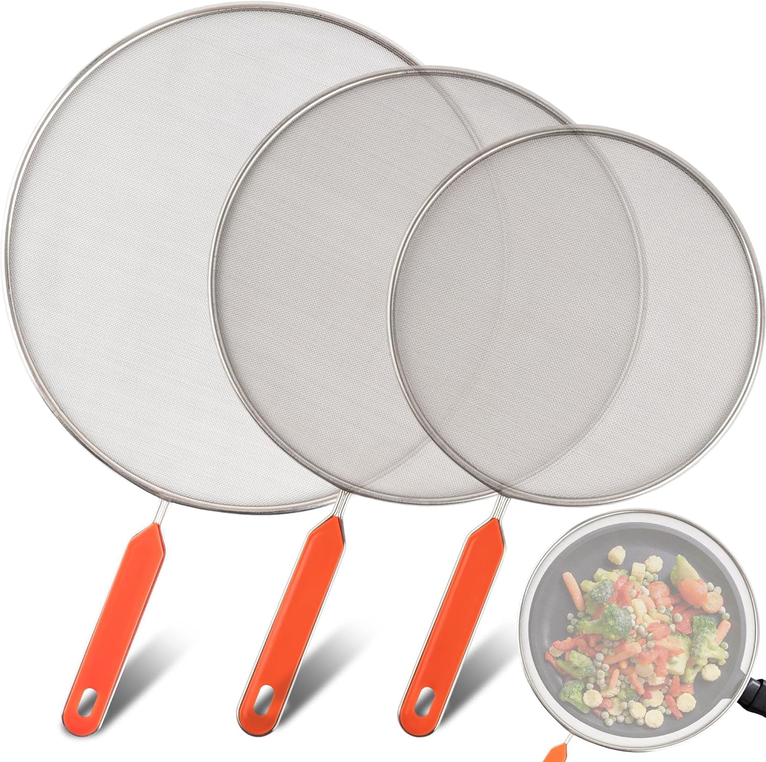 Splatter Screens - Stainless Steel Splatter Screens for Frying Pan with ...