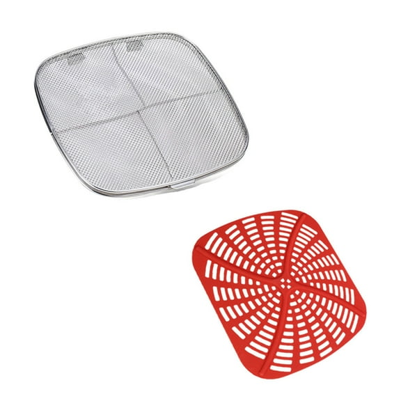 Splatter Shield Air Fryer Pad Square Non-stick Silicone Air Fryer Pads for NINJA