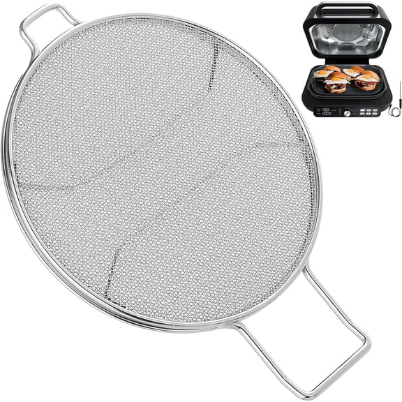 Splatter Shield for Ninja Foodi IG651, Replacement Stainless Steel Splatter Screen Air Fryer Accessories for Ninja Foodi Smart XL Pro 7-in-1 Indoor Grill, IG600, IG601, IG651 Air Fryer