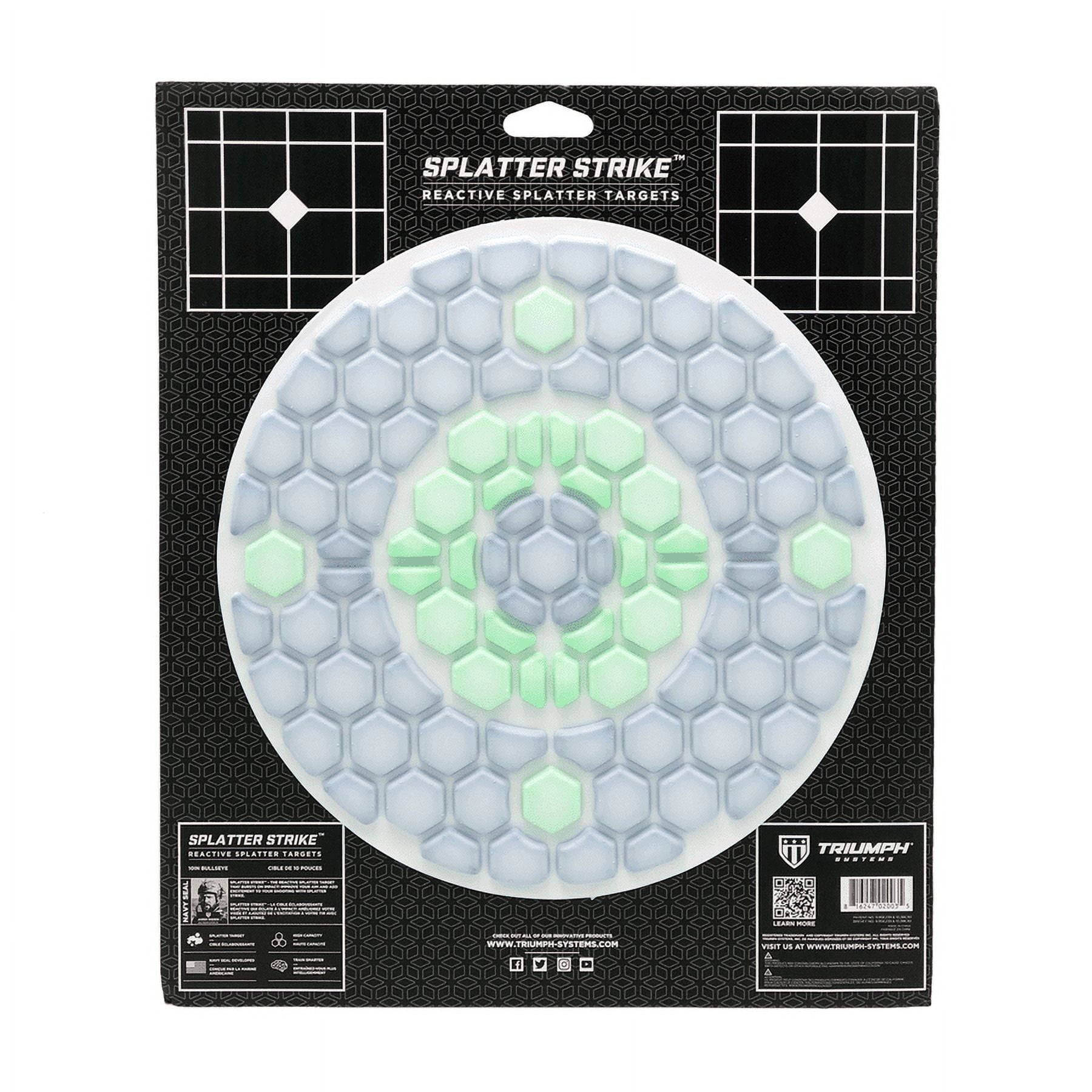 Splatter Strike - Oozing Splatter Bullseye Target, 6-count