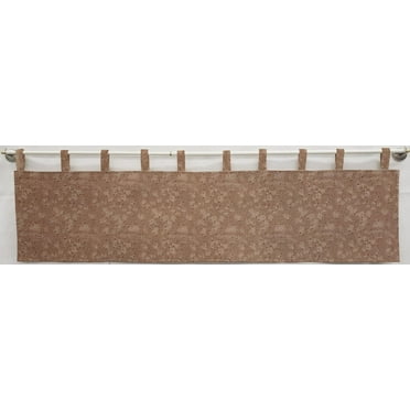 Splatter Tab Top Curtains by Penny's Needful Things (Lined) (24 Inch Long Two Curtain Panels) (Chocolate Brown)