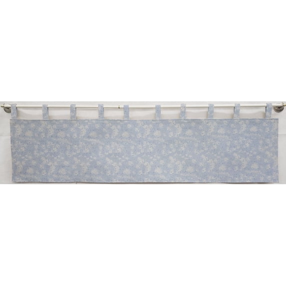 Splatter Tab Top Curtains by Penny's Needful Things (Unlined) (36 Inch Long Two Curtain Panels) (Light Blue)
