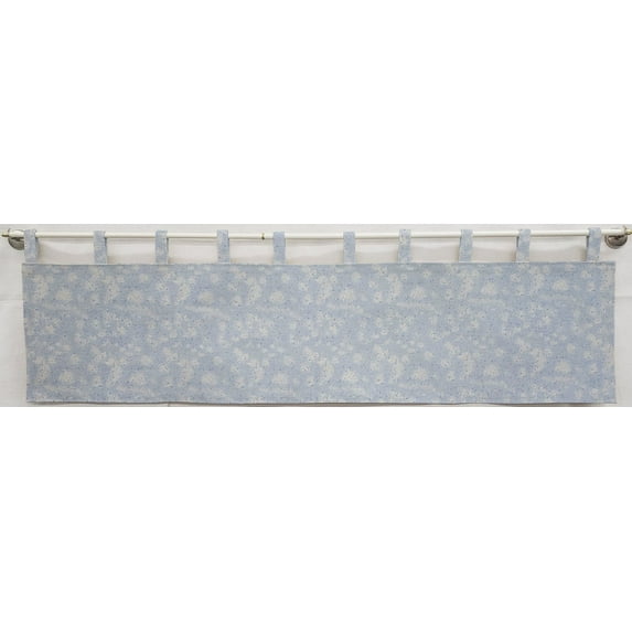 Splatter Tab Top Valances by Penny's Needful Things (Unlined) (18 Inch One Valance Panel) (Light Blue)