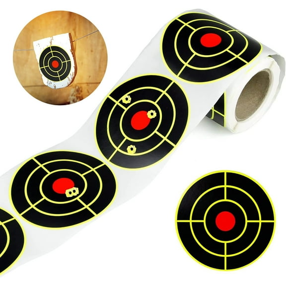 Splatter Target Stickers, 3 Inch Bright Color Paper Targets, 100/200 Pcs Adhesive Shoot Targets for Indoor or Outdoor Archery Practice Training