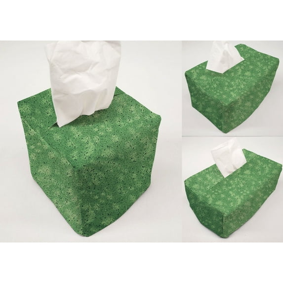 Splatter Tissue Box Cover by Penny's Needful Things (Short Rectangle) (Hunter Green)