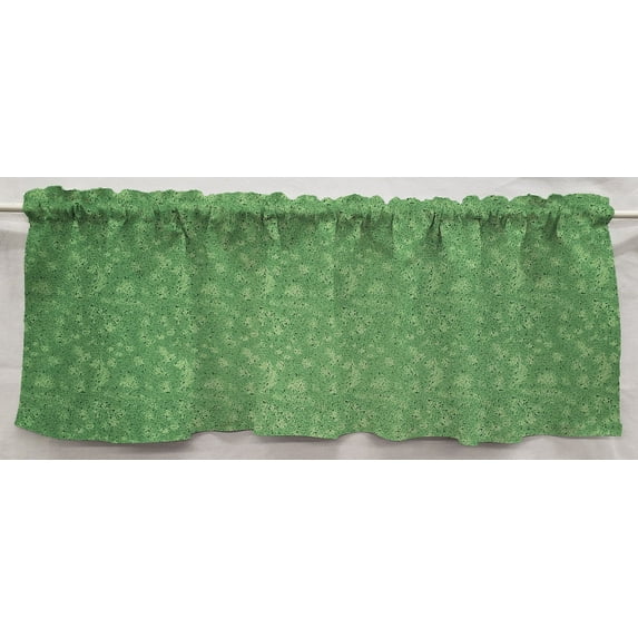 Splatter Valance by Penny's Needful Things (One Valance Panel 18 inches Long LINED) (Hunter Green)