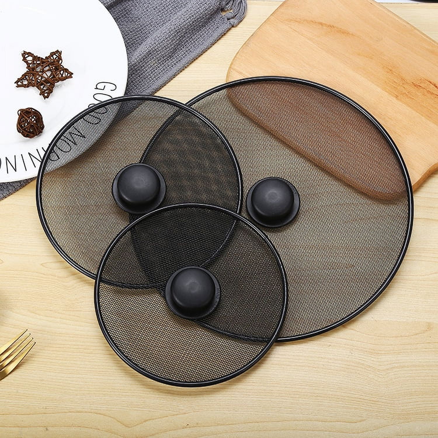 Splatter screen for frying pan Oil Splash Guard Stainless Steel Basting