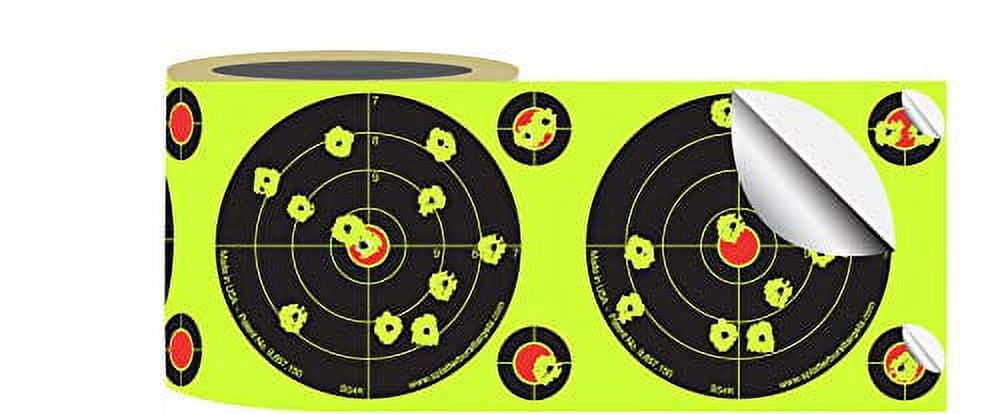 Splatterburst Targets - 2 inch Stick & Splatter Self Adhesive Shooting  Targets - Gun - Rifle - Pistol - Airsoft - BB Gun - Pellet Gun - Air Rifle  - Made in USA 25 pack